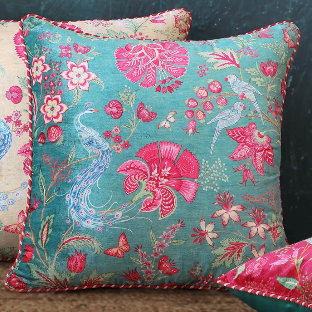 Kanha Cushion Cover Aqua – Mi Casa Collective - Main Image