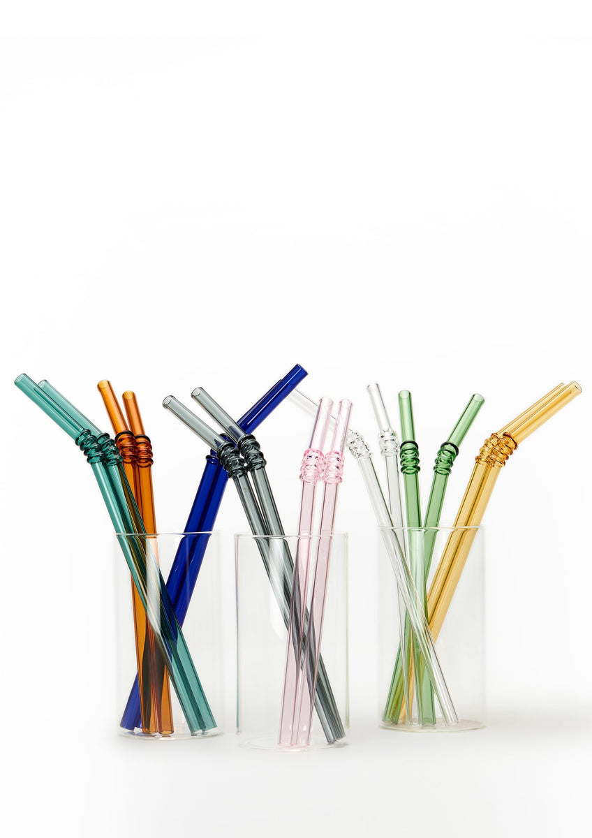 Glass Straws Colored (Set Of 4) – Mi Casa Collective