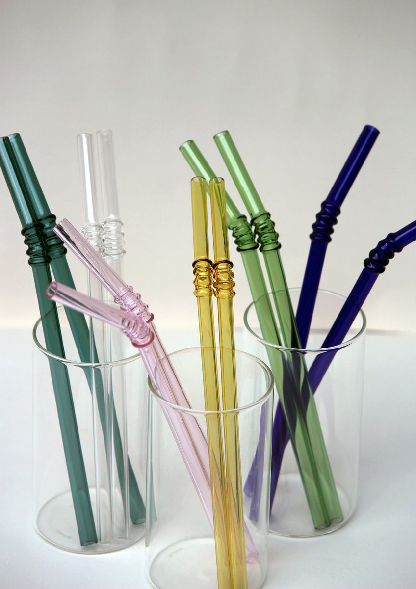 Glass Straws Colored (Set Of 4) – Mi Casa Collective