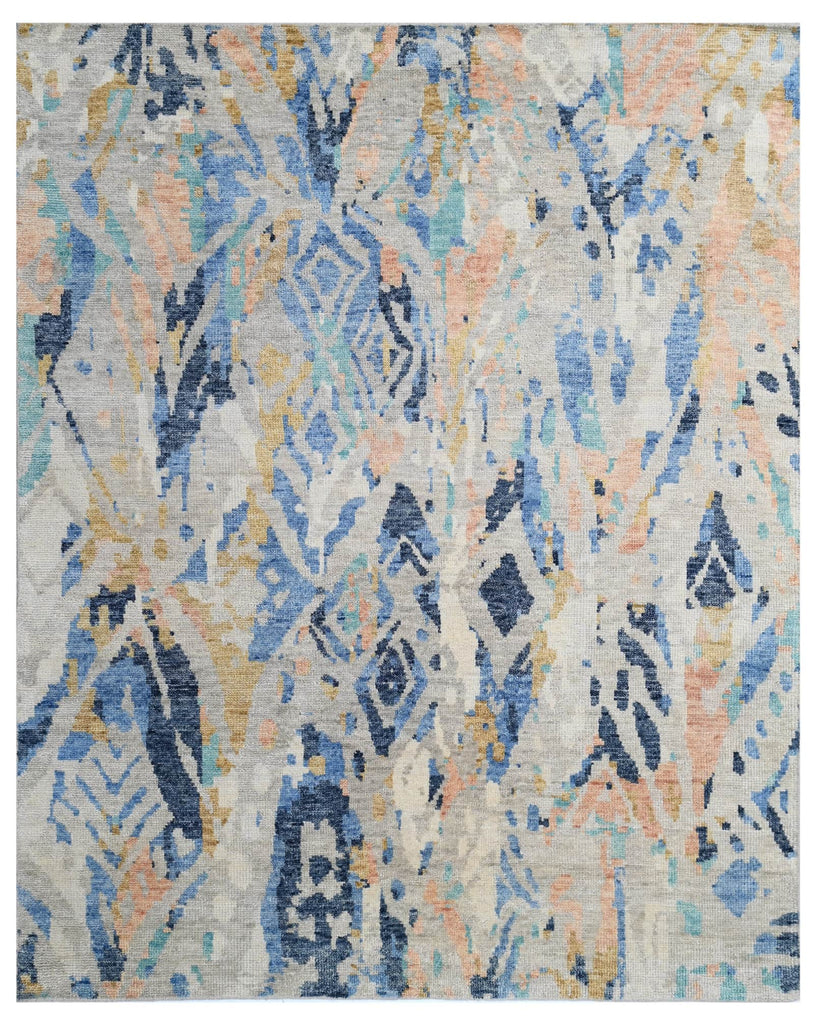 Taupe & Multicolor Handknotted Persian Rug