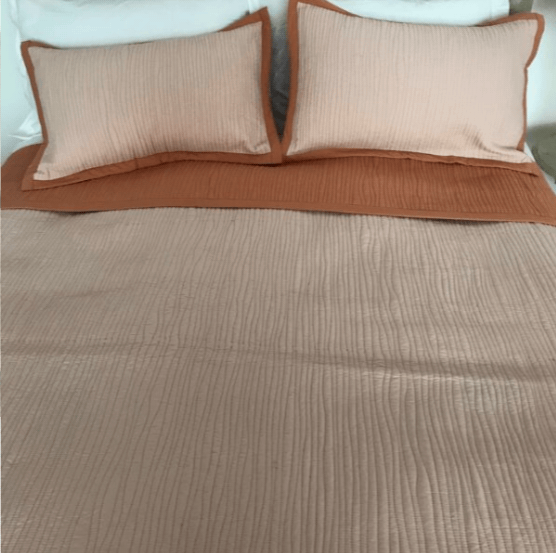 Lines Wavy Reversible - Dusty Pink / Rust