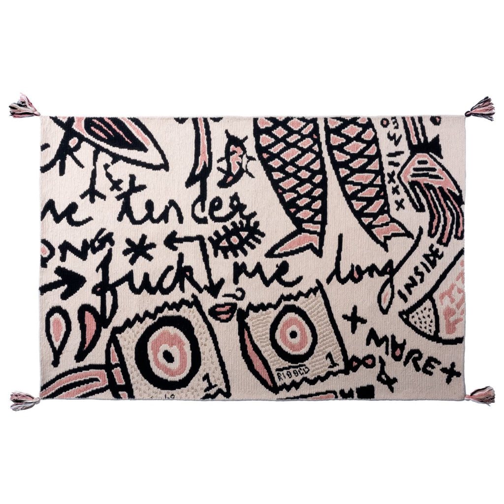 Fcukology Hand-Knotted Sumac Weave Rug