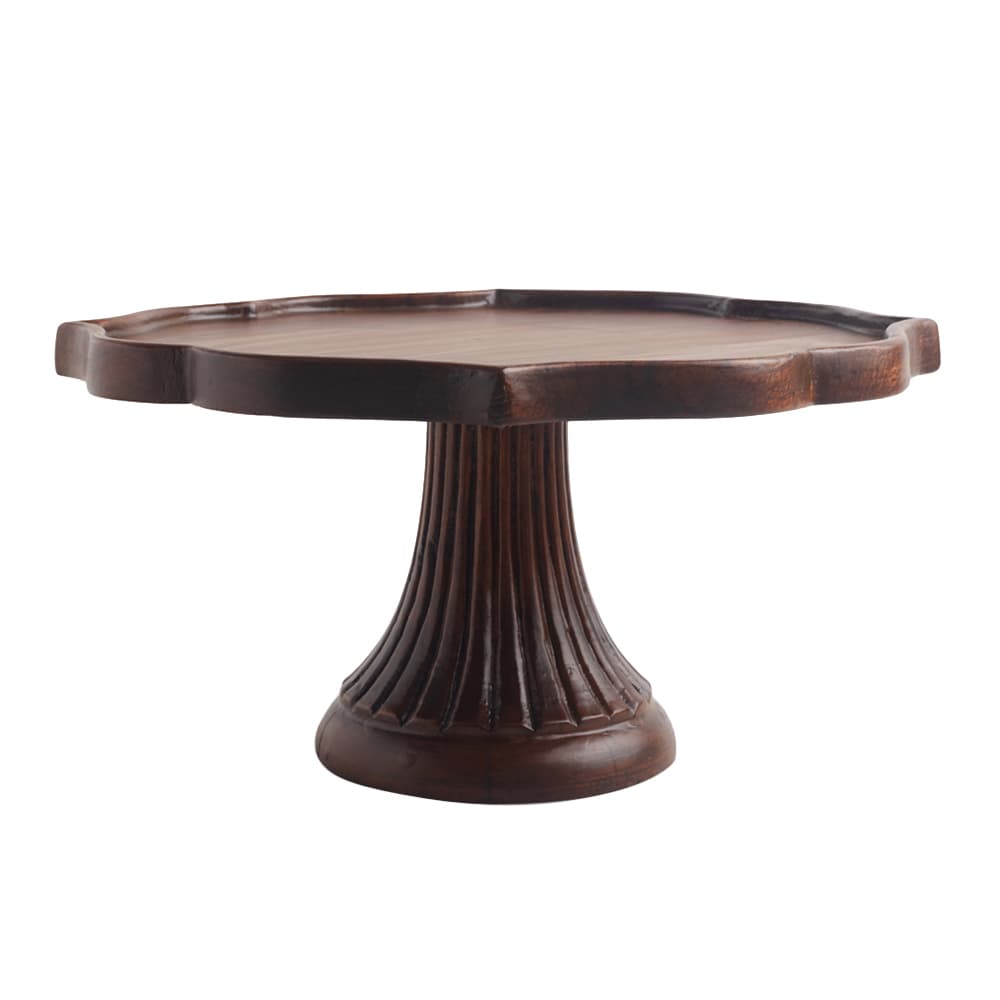Mehrab Wooden Cake Stand – Walnut