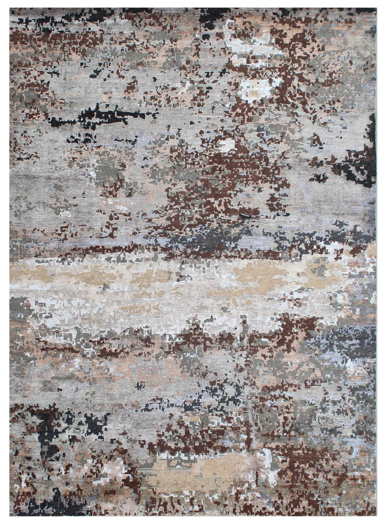 Brown Hand Knotted Rug