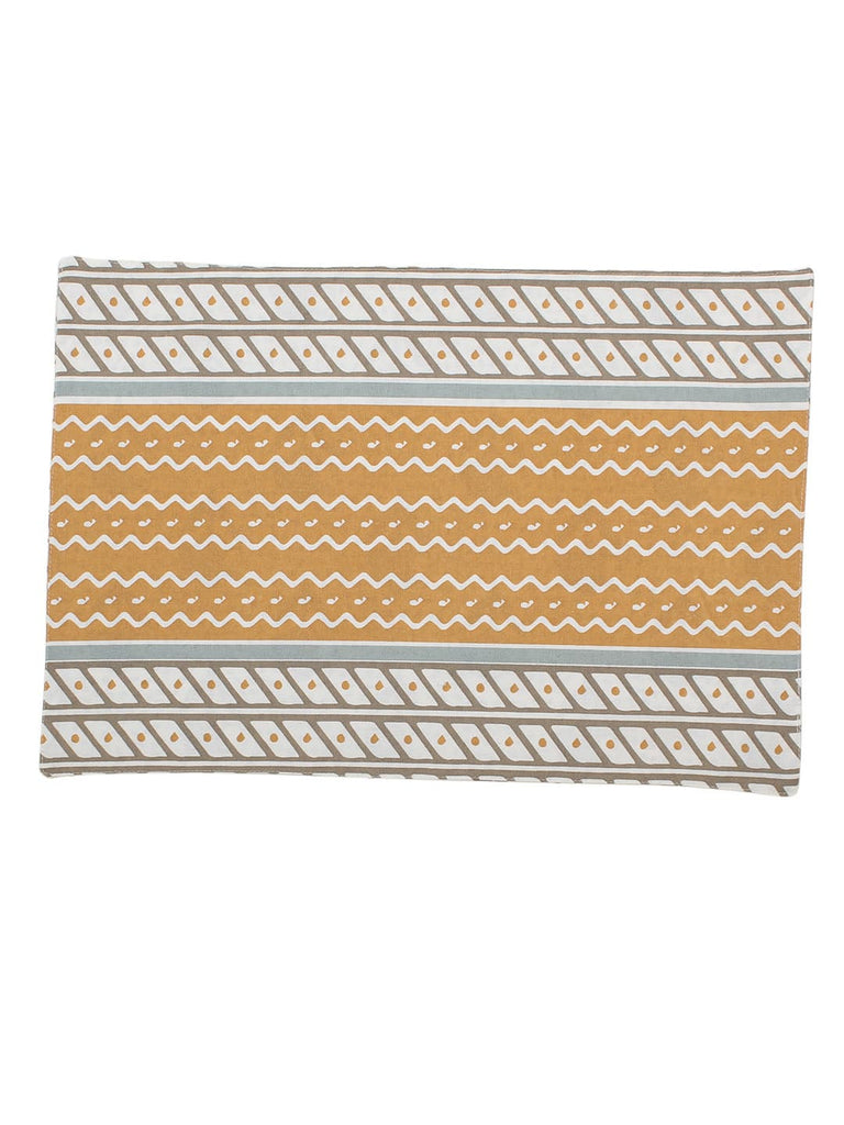Sarovar Cotton Set Of 2 Placemat-Beige