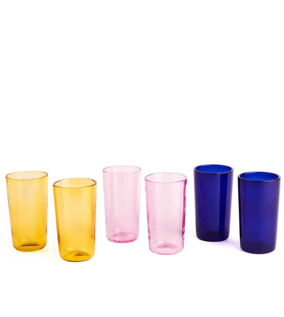 Juliette Glasses - Yellow Blue Pink (Set of 6)