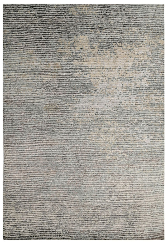 Grey & Silver Hand Knotted Rug