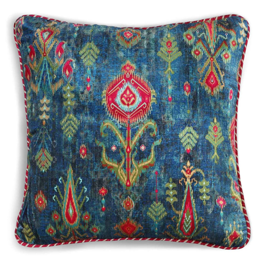 Bukhara Ikat Cushion Cover - Firoza