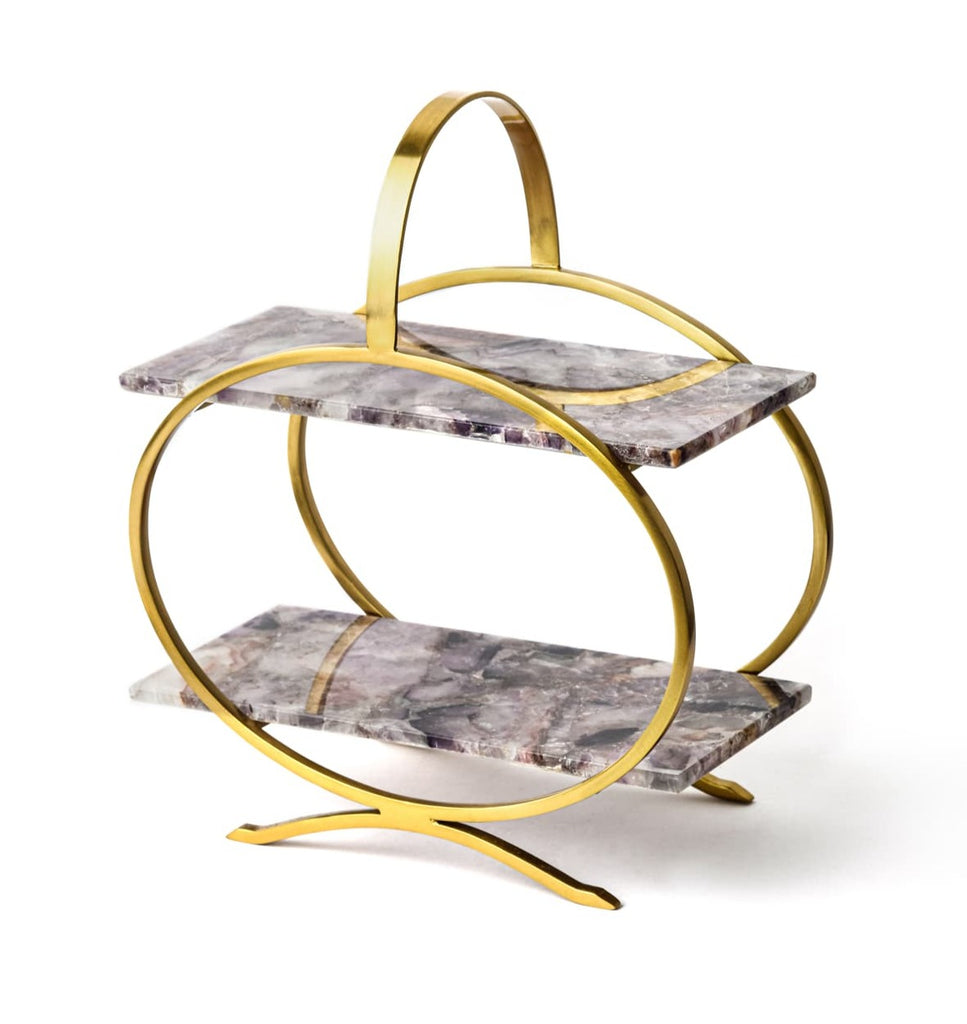 Amethyst 2 Tier Cup Cake Stand