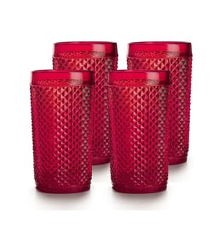 Bicos-Set With 4 Highballs Red