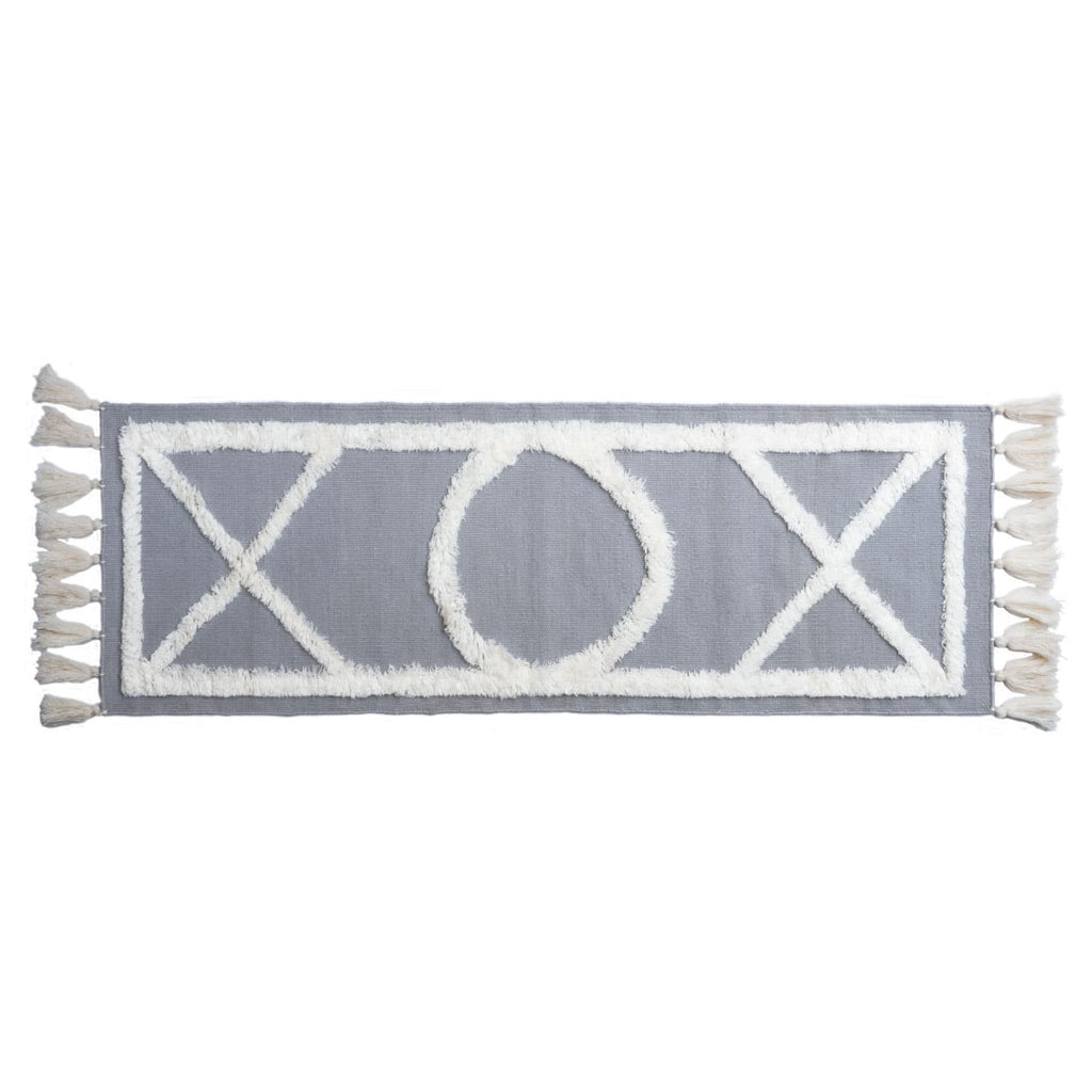 The Xo Runner Cement Grey Hand-Woven Rug
