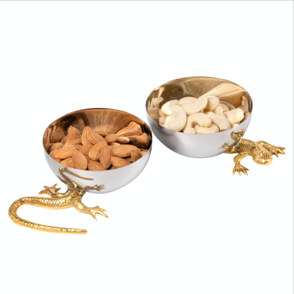 Gecko Nut Bowls-Set Of 2