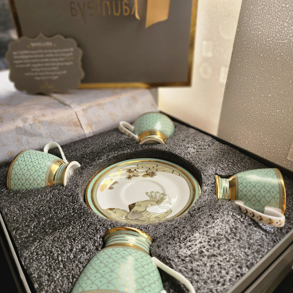 RC Exports Aluminum Silver Plated Cup and Saucer Gift Set, For Home,Gifts  at Rs 210/piece in Jaipur