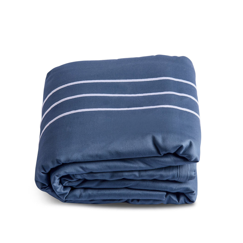 Parallel Duvet Cover - Moonlight Blue