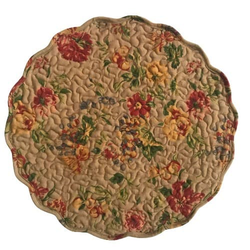 Rustic Earthy Floral Round Placemat (Set Of 4)