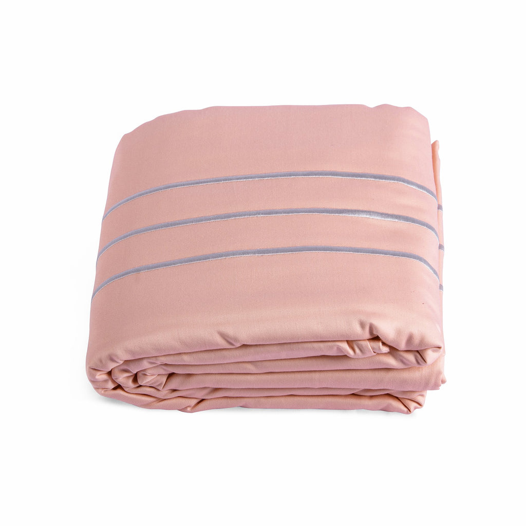 Parallel Duvet Cover - Coral Peach
