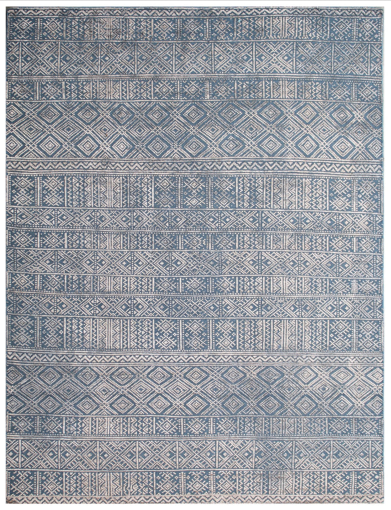 Blue & Grey Handknotted Persian Rug
