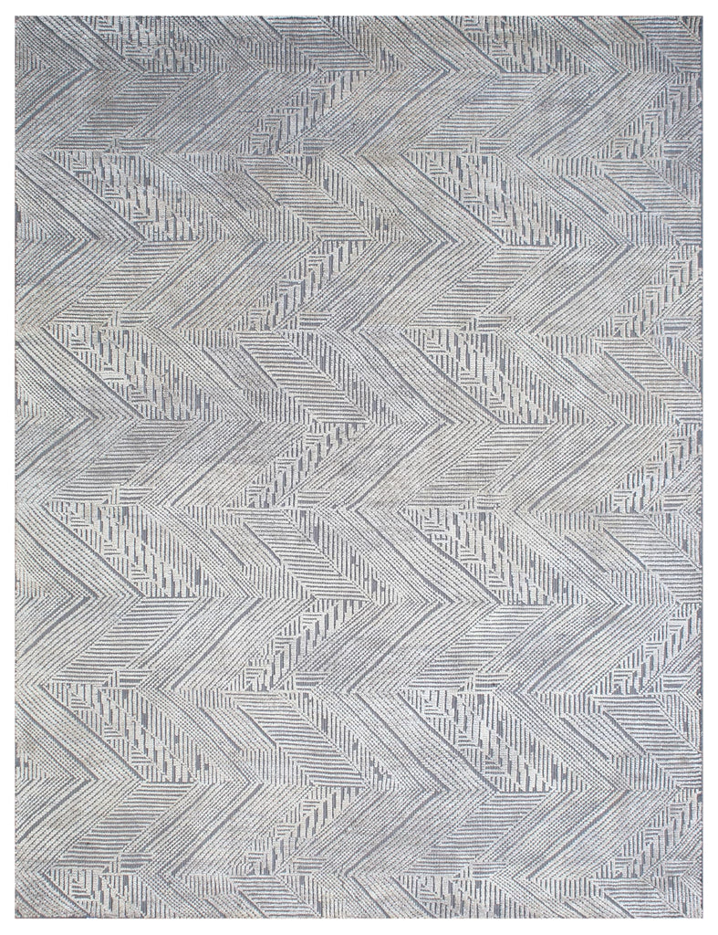 Blue & Silver Handknotted Persian Rug