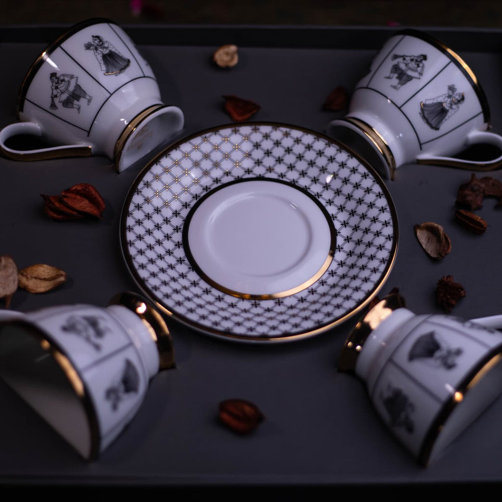 Gift Set – Byah Set Of 4 Tea Cup And Saucers