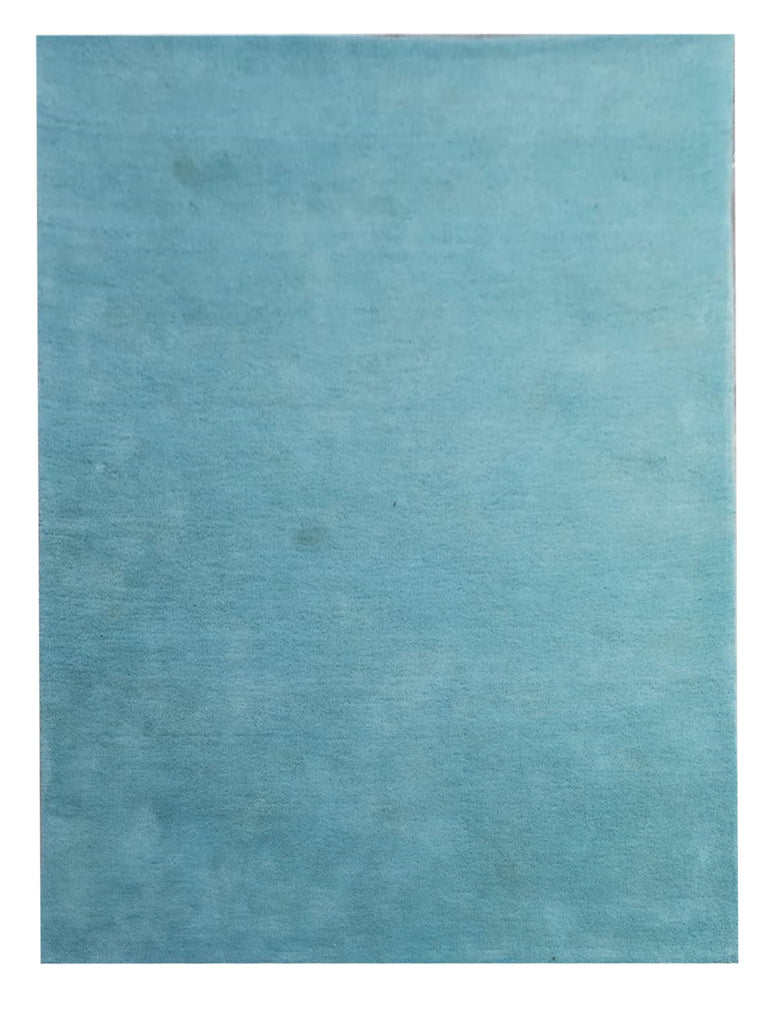 Blue Solid Hand Tufted Rug