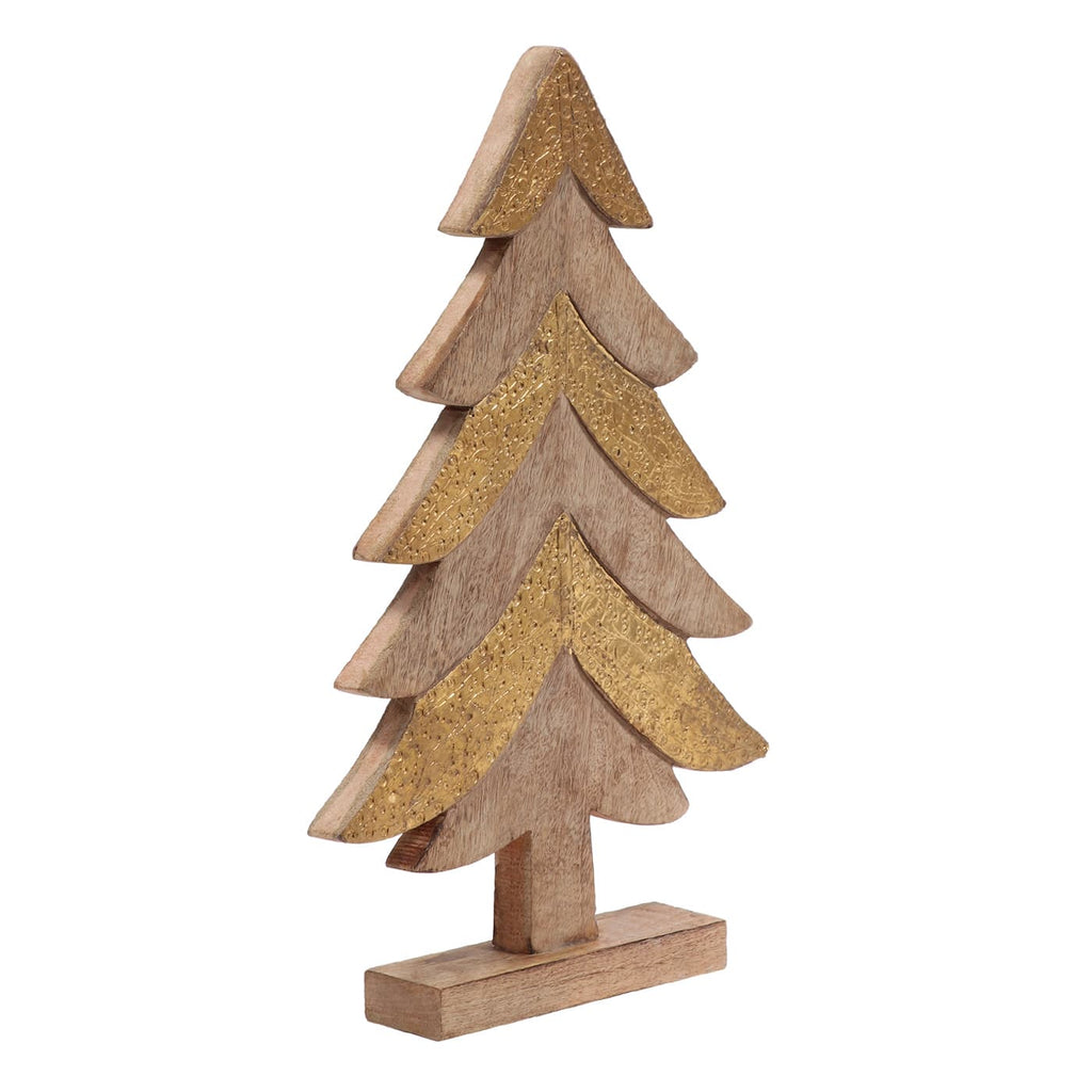 Wooden Christmas Tree - Golden