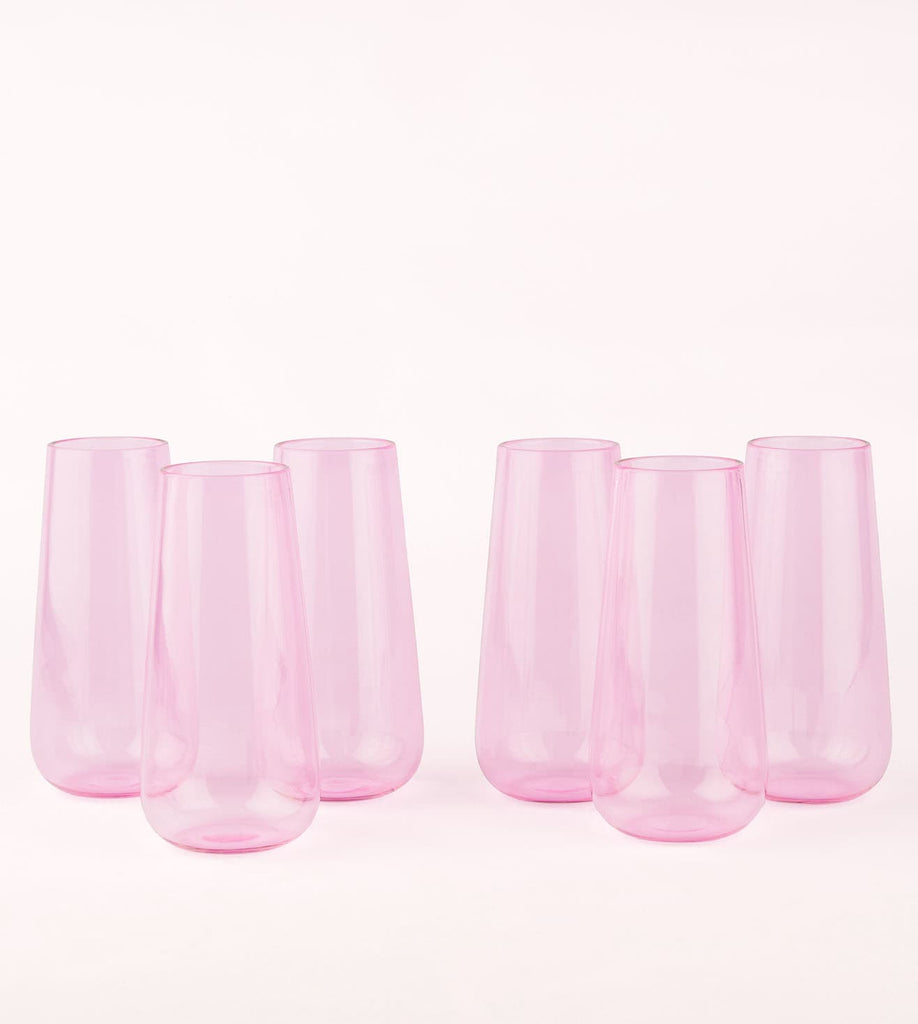 Juliette Cocktail Glasses (Round) – Pink (Set of 6)