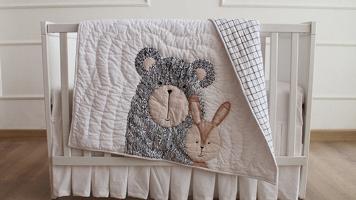 Bear And Bunny Cot Quilt