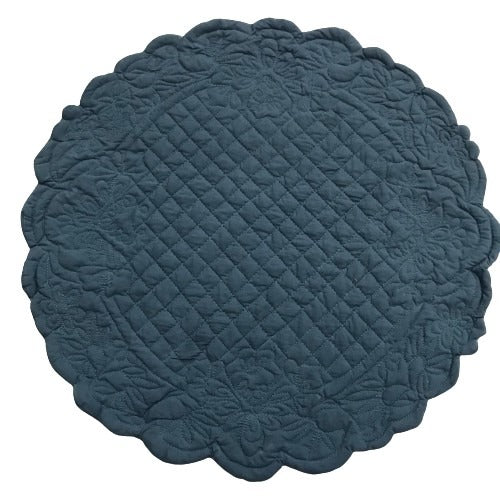 Victorian Round Placemats (Set of 4) - Teal