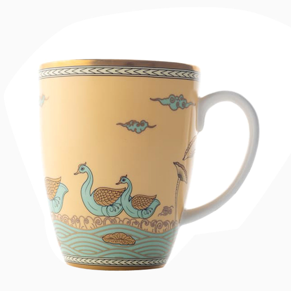 Airavata  Coffee Mug Yellow Set Of 2 )