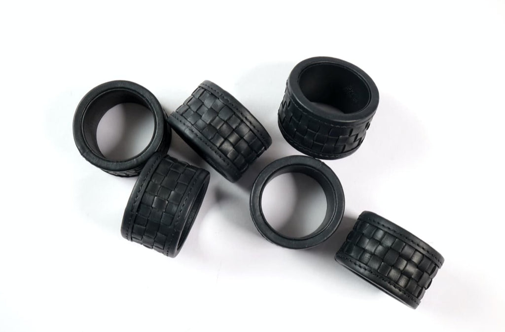 Oak Napkin Rings Smoke (Set of 6)