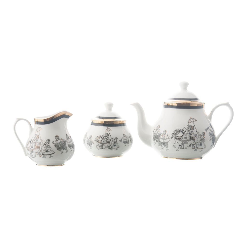 Byah Tea Pot, Creamer & Sugar Pot