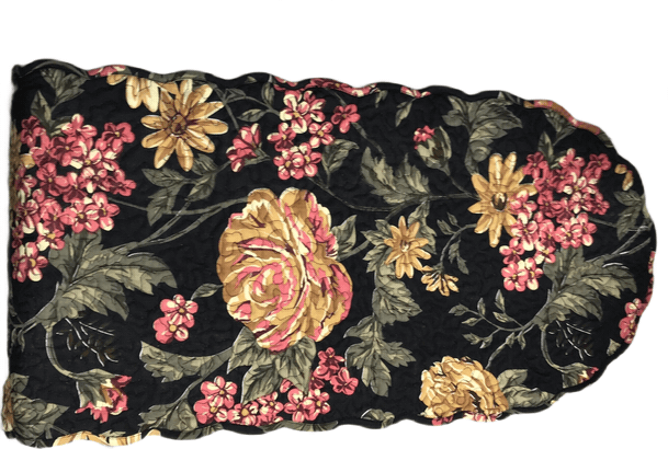 Black Floral Table Runner
