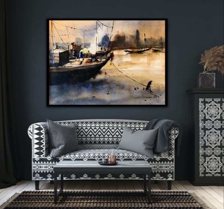 By the Dock by Lalit Kala Artist