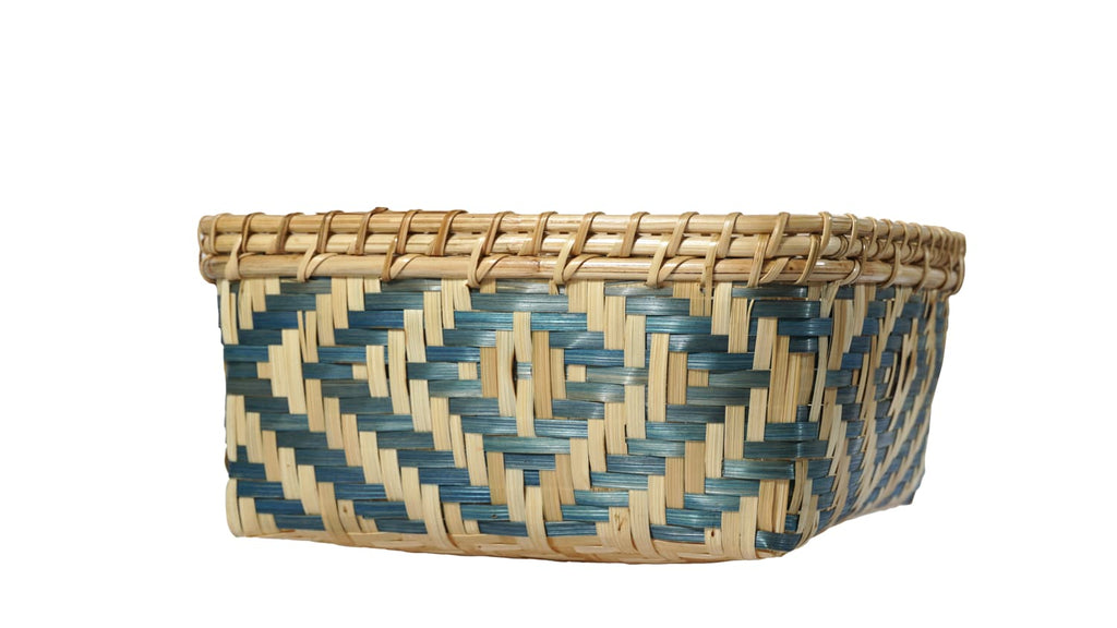 Checkered Cane Fruit Basket (Rectangle)