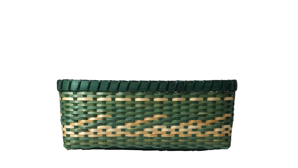 Cane Fruit Basket - Green And Natural