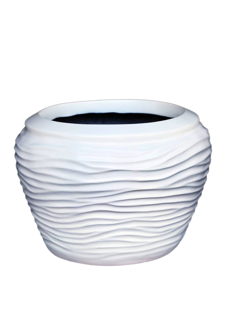 Striped Apple Planter 10.5"