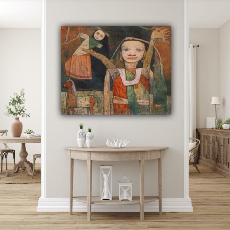 Girl with Doll by Manoj Sarkar