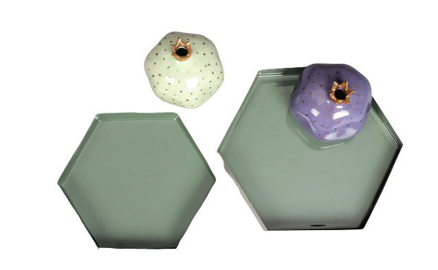 Green Hexa Tapas Plate