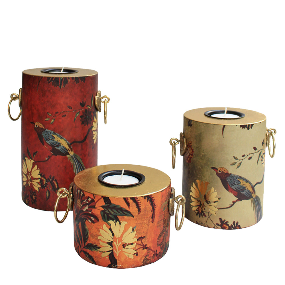 Gulbagh Pillar Candle Holders (Set Of 3)