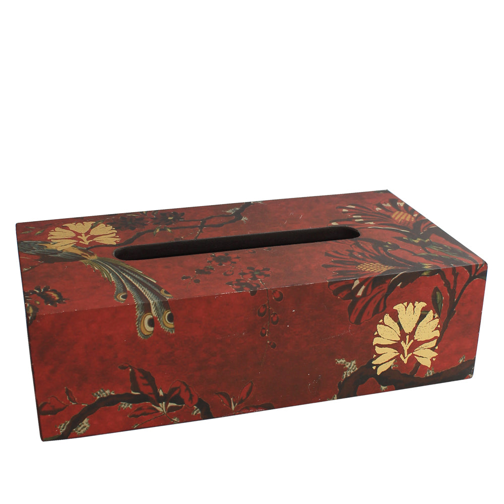 Maroon Gulbagh Collection Tissue Box