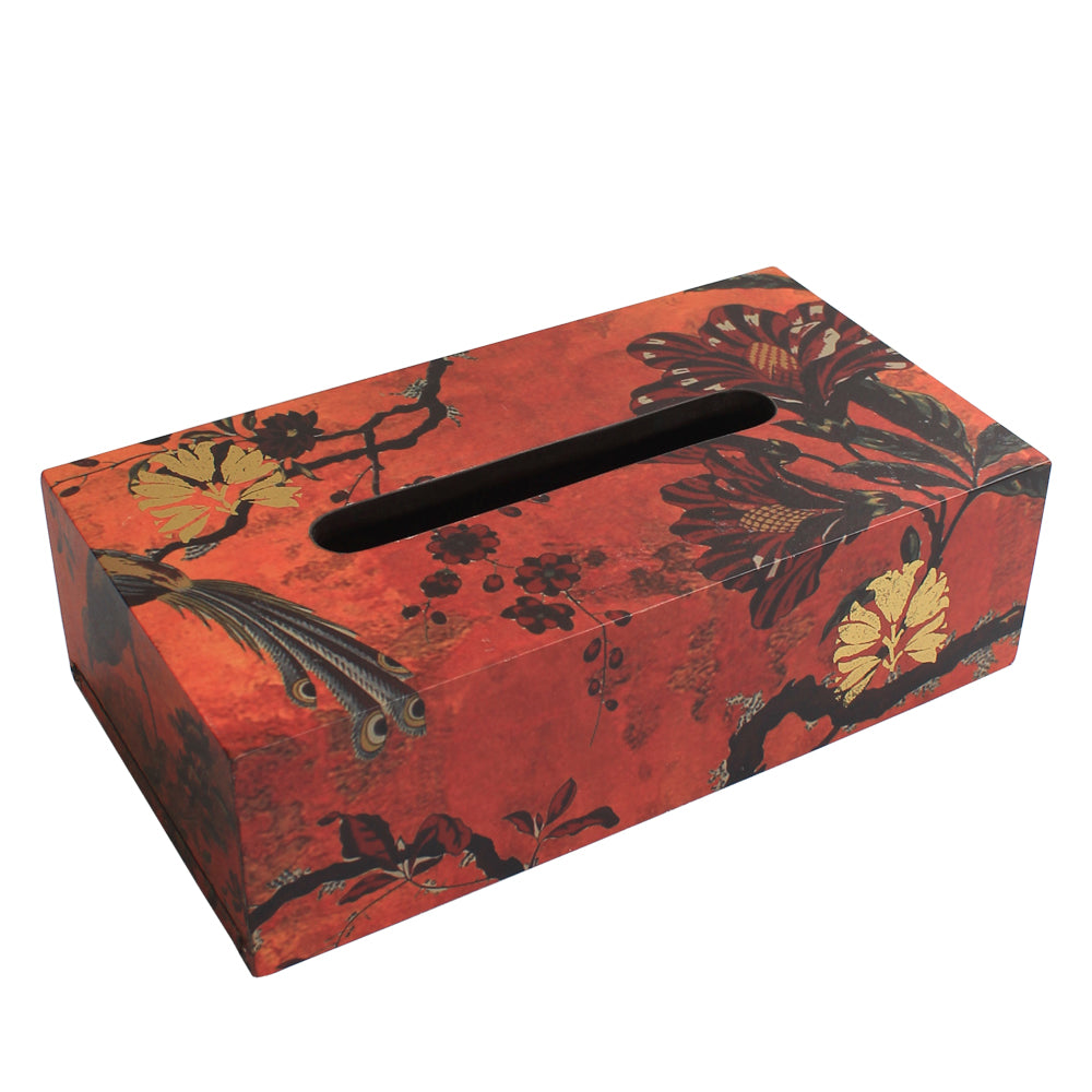 Orange Gulbagh Collection Tissue Box