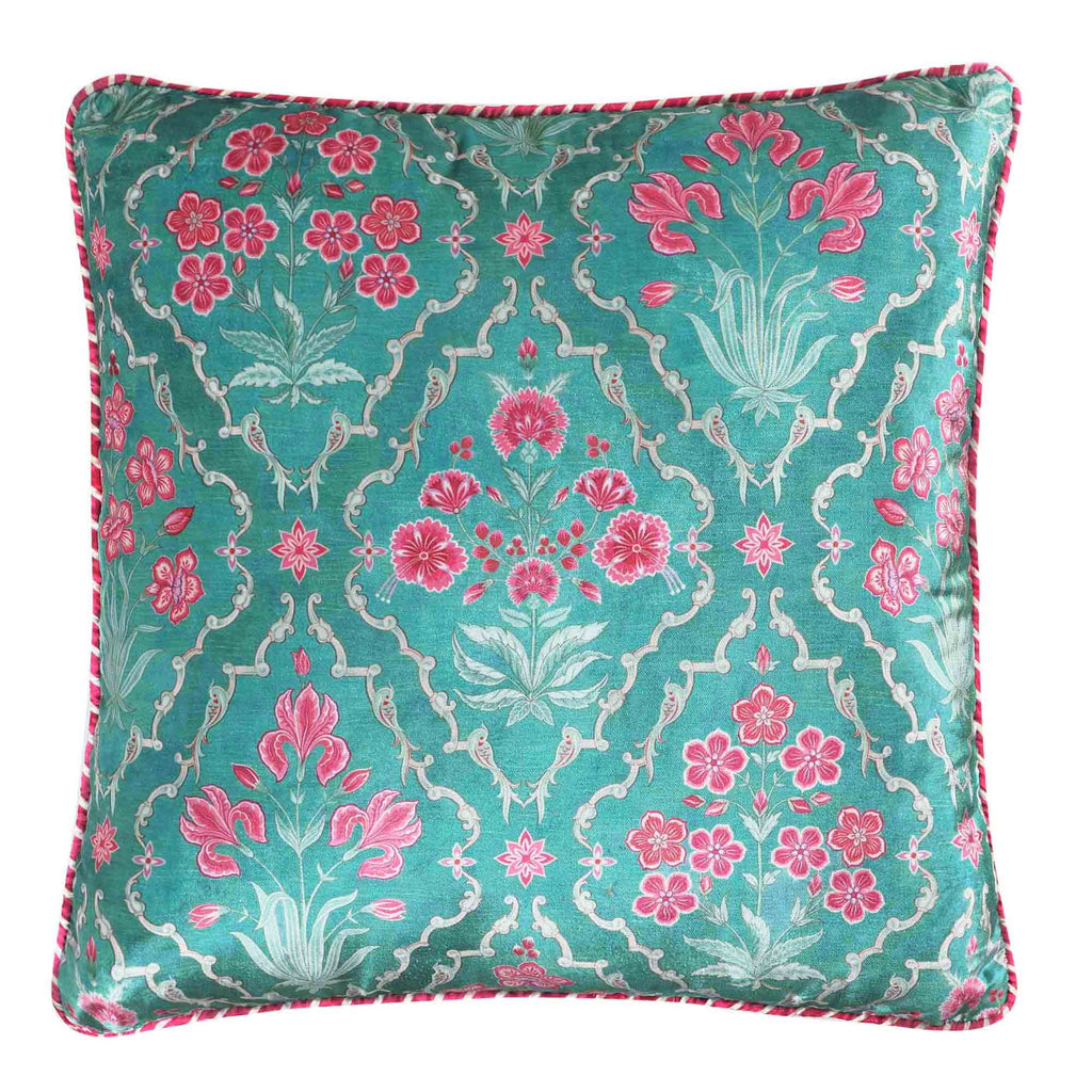 Gulzar Jaal Cushion Cover - Aqua
