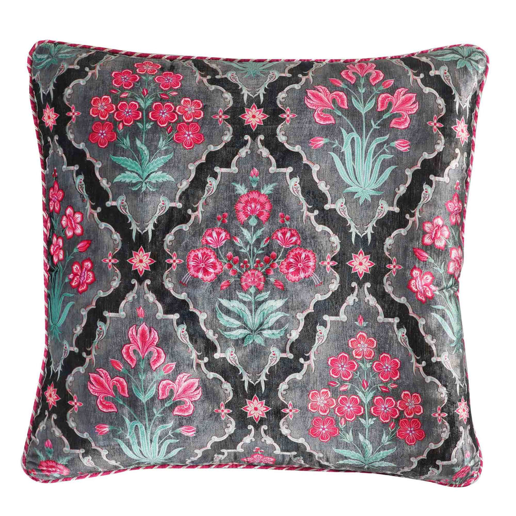 Gulzar Jaal Cushion Cover - Charcoal