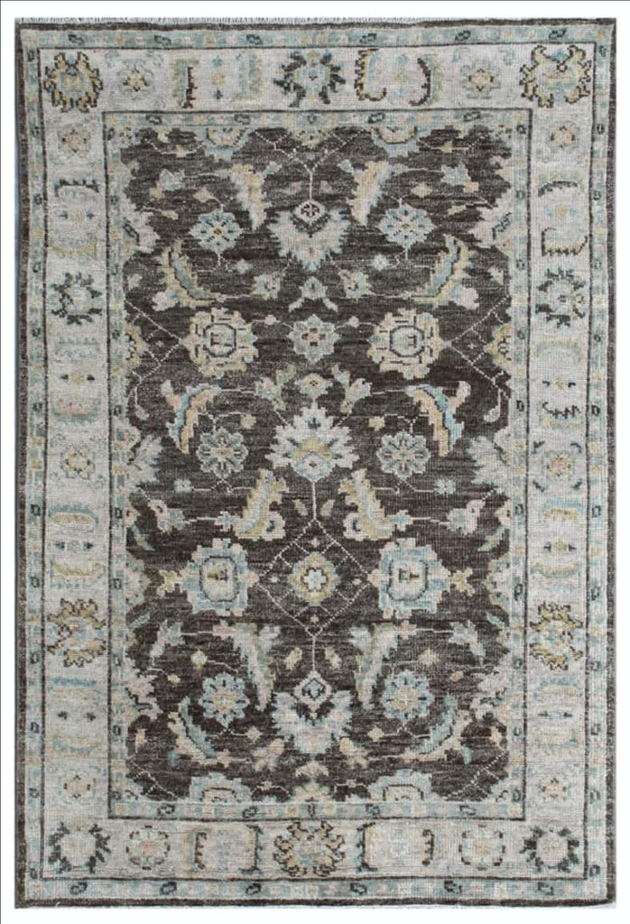 Classic Brown Beige Wool Rug