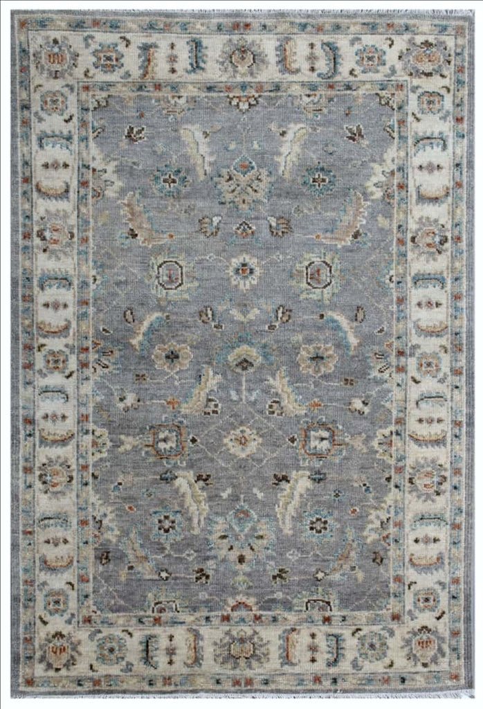 Classic Grey Beige Wool Rug