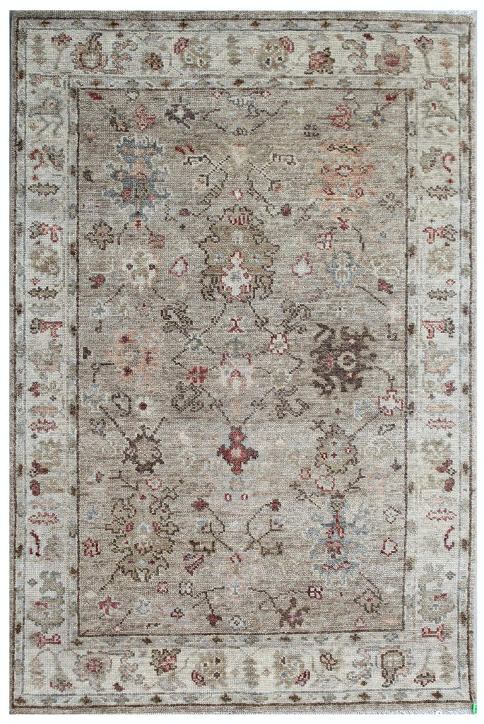 Classic Brown Beige Wool Rug