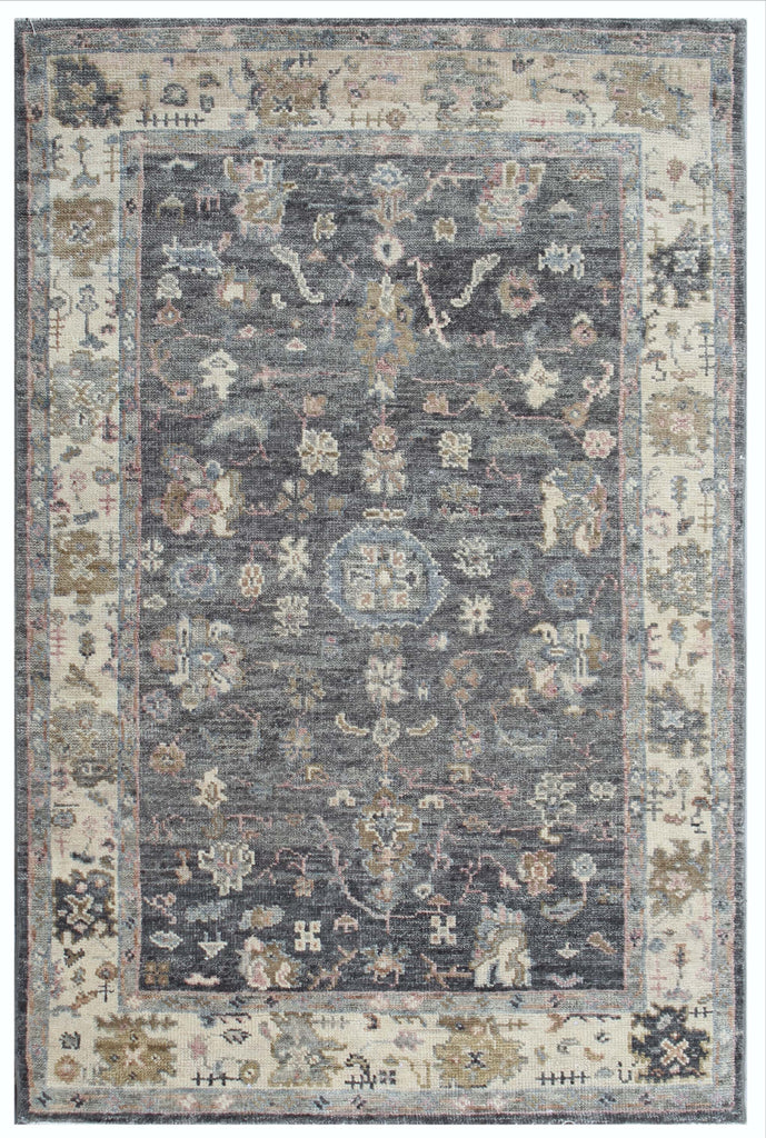 Classic Grey Beige Wool Rug