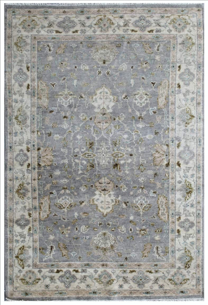 Classic Grey Beige Wool Rug
