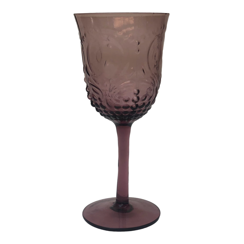 Plum Embossed Wine Glass (Set of 6)