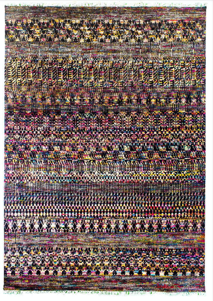 Marigold Black Saree Silk carpet